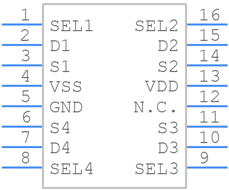 TMUX7212PWR - Texas Instruments - PCB symbol