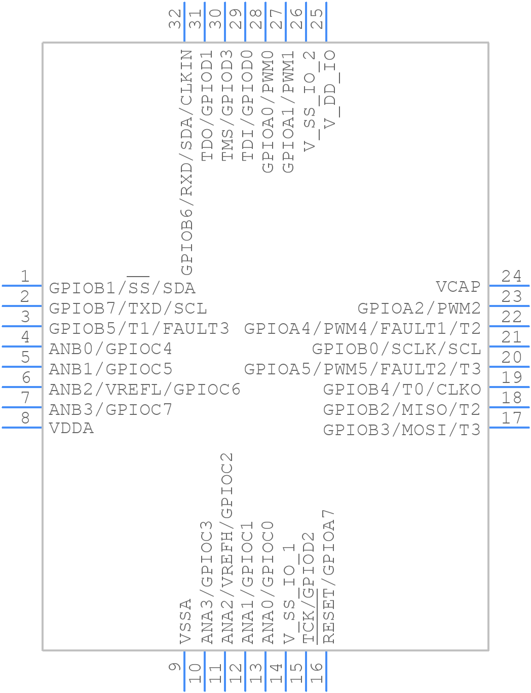 MC56F8014 - Motorola - PCB symbol