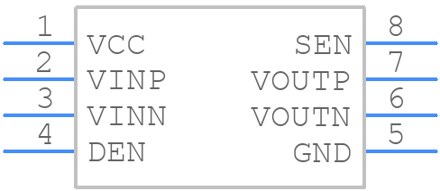 DS1843D+ - Analog Devices - PCB symbol