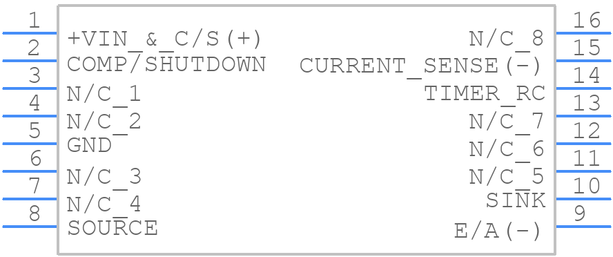 UC2833DW - Texas Instruments - PCB symbol