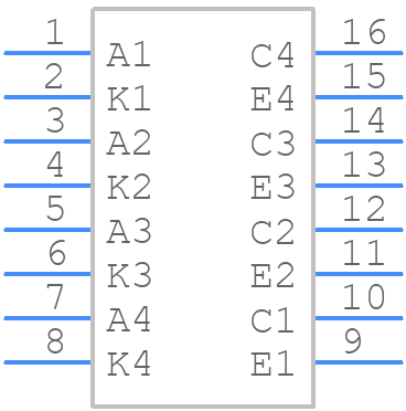 ILQ621GB-X009 - Vishay - PCB symbol