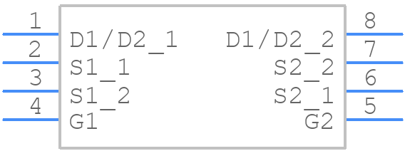 AO8822 - Alpha Semiconductor - PCB symbol