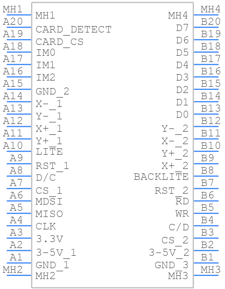 HXD8357D - Adafruit - PCB symbol