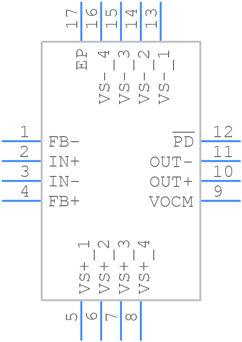 THS4561IRGTR - Texas Instruments - PCB symbol