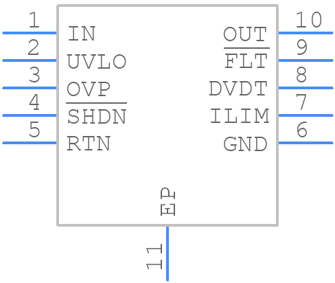 TPS26623DRCT - Texas Instruments - PCB symbol