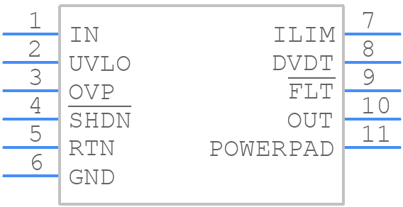 TPS26621DRCT - Texas Instruments - PCB symbol