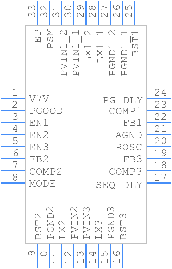 TPS65265RHBR - Texas Instruments - PCB symbol