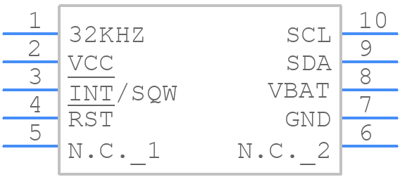 MAX31328NELB+T - Analog Devices - PCB symbol