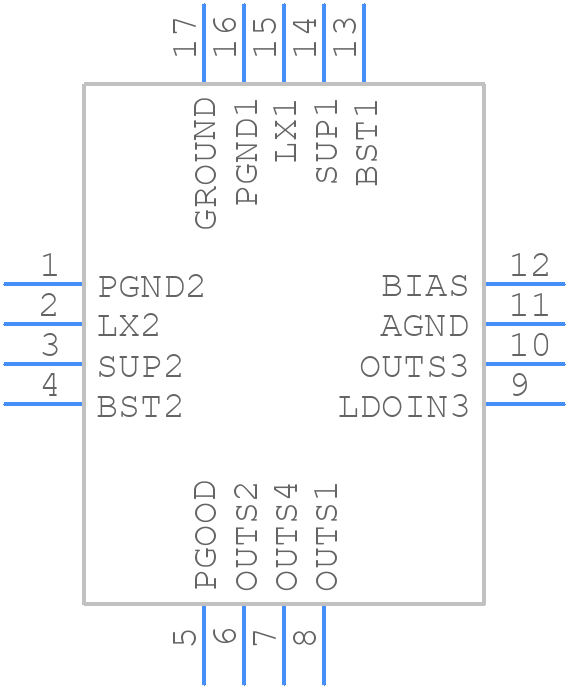 MAX20049ATEG/VY+ - Analog Devices - PCB symbol