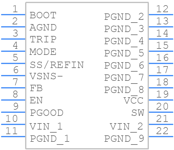 TPS54JB20RWWR - Texas Instruments - PCB symbol