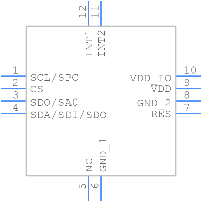 AIS2IHTR - STMicroelectronics - PCB symbol