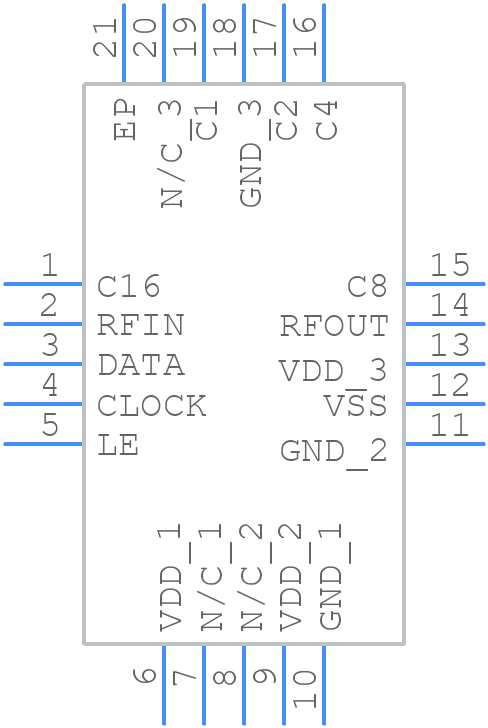 DAT-31A-SN+ - Mini-Circuits - PCB symbol