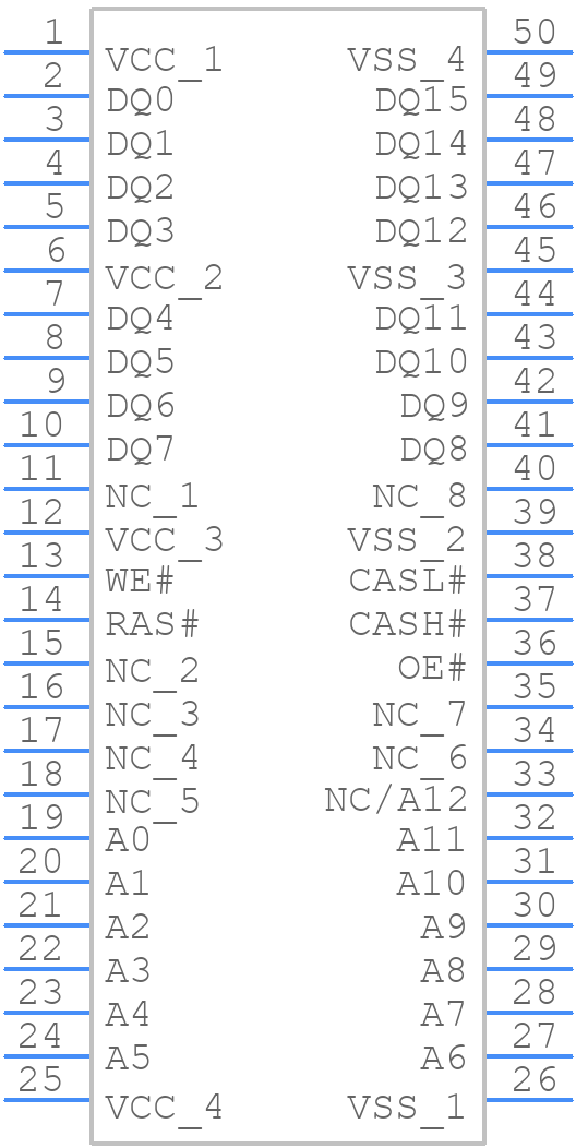 MT4LC4M16R6TG-5 - Micron - PCB symbol