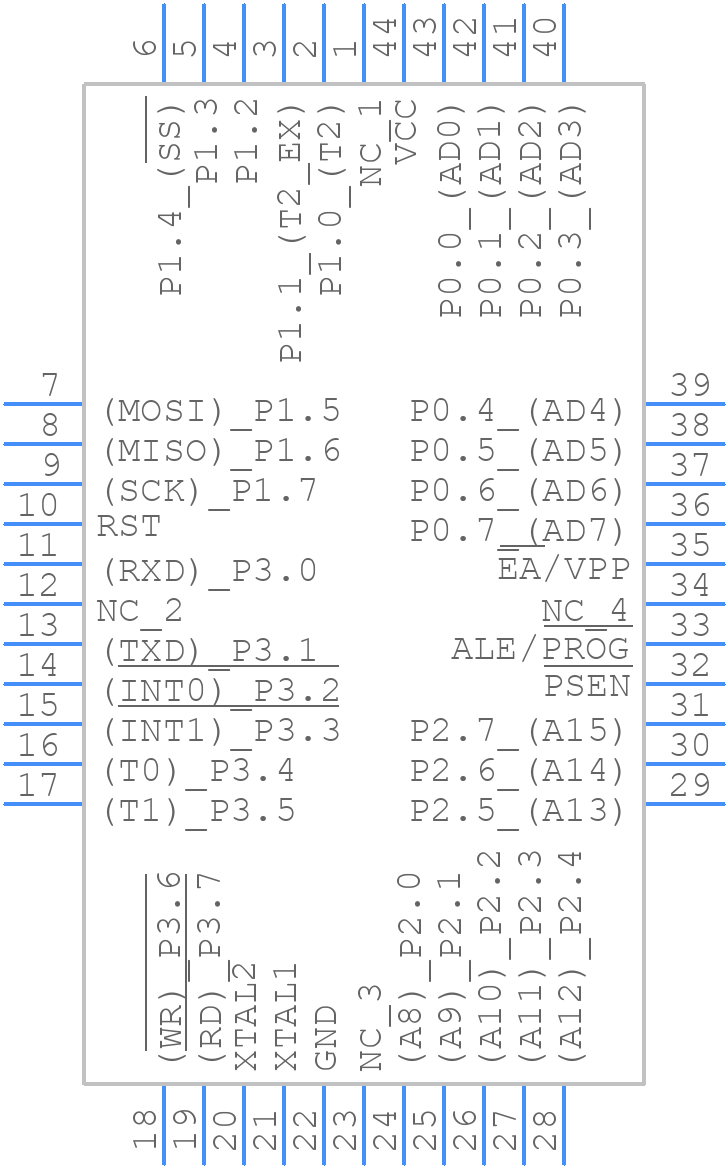 AT89S8252-24JC - Microchip - PCB symbol