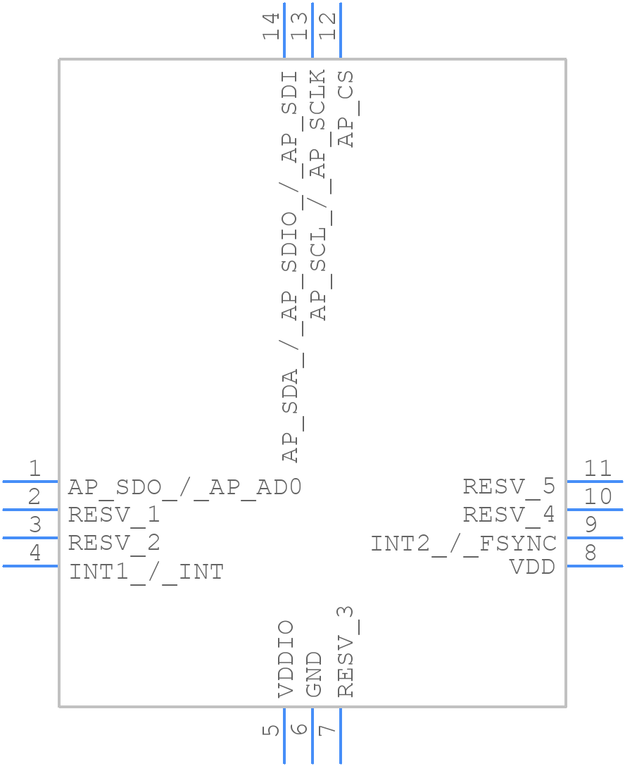 ICM-42605 - TDK - PCB symbol