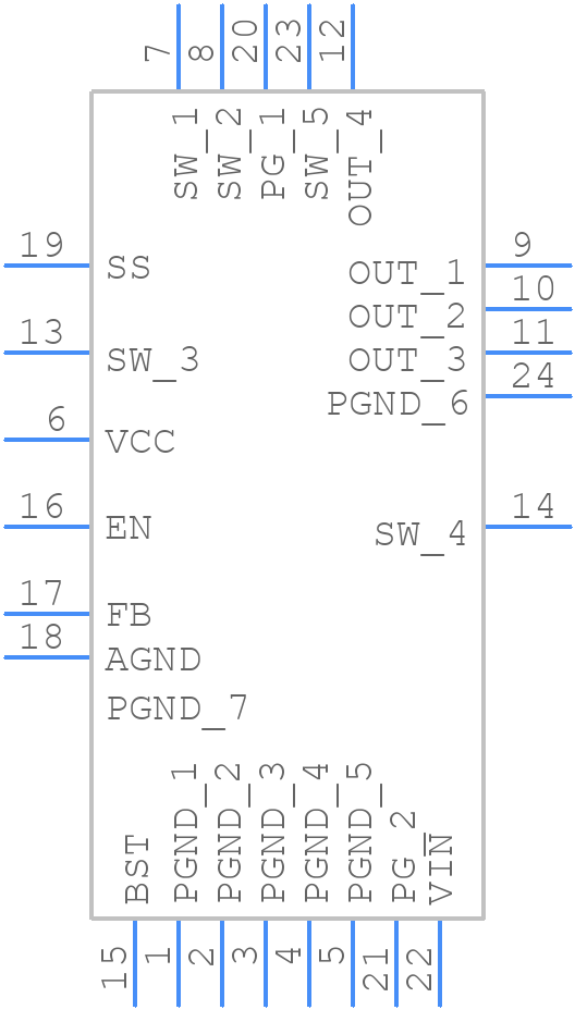 MPM3650CGQW-Z - Monolithic Power Systems (MPS) - PCB symbol