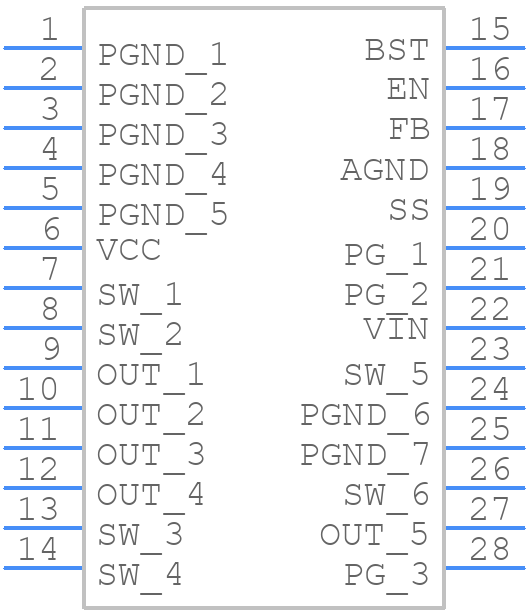 MPM3650CGQW-P - Monolithic Power Systems (MPS) - PCB symbol