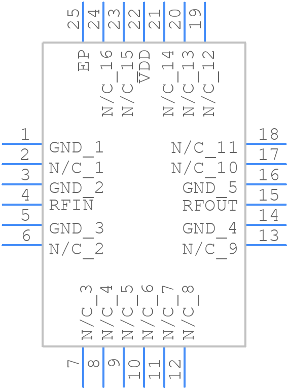 HMC942LP4E - Analog Devices - PCB symbol
