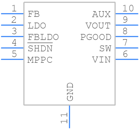 LTC3105EDD#PBF - Analog Devices - PCB symbol