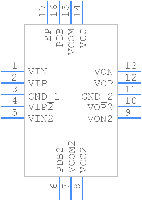 ADL5569BCPZ - Analog Devices - PCB symbol