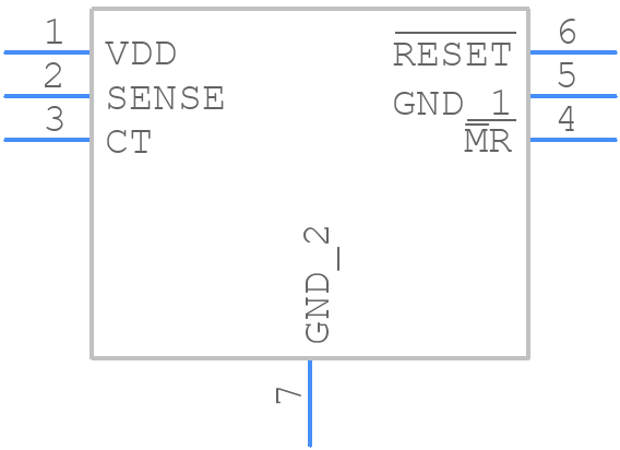 TPS3808G30DRVT - Texas Instruments - PCB symbol