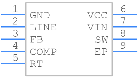 MP6002DN-LF-Z - Monolithic Power Systems (MPS) - PCB symbol