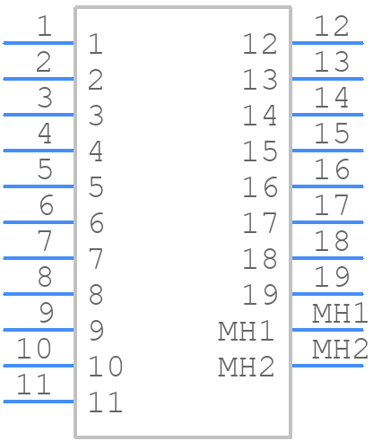 HYC12-HDMIA19-610B - HOAUC - PCB symbol