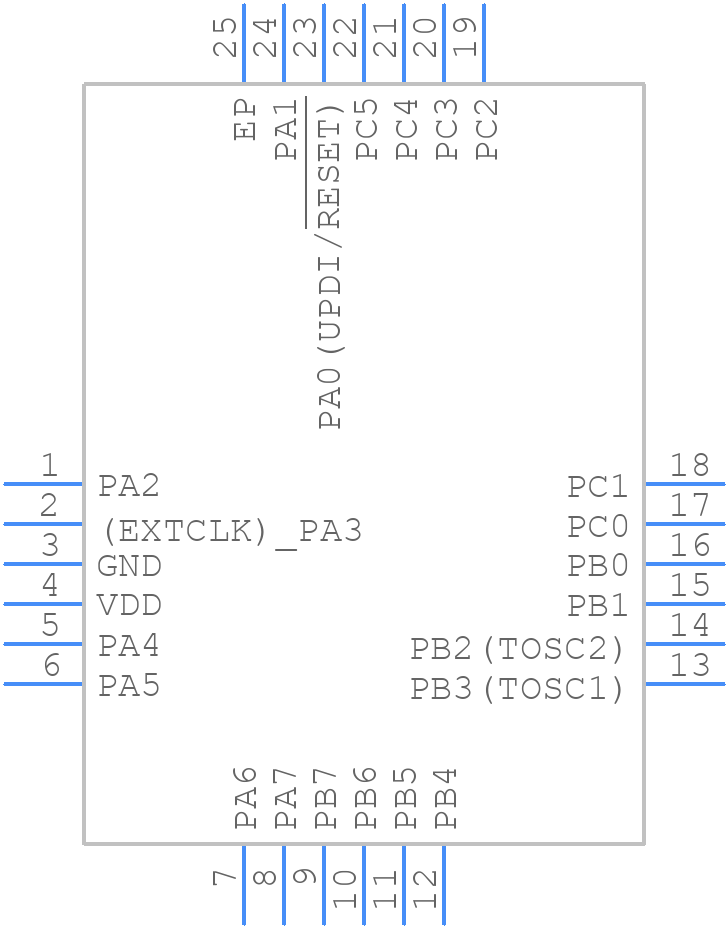 ATTINY1627-MFR - Microchip - PCB symbol