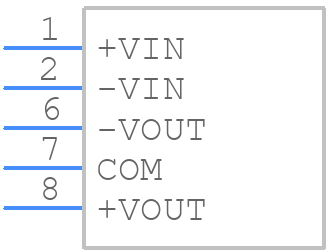 REM2-1212D - RECOM Power - PCB symbol