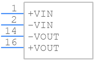 RHV2-2405S/R20 - RECOM Power - PCB symbol