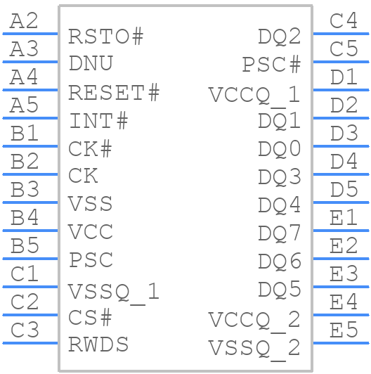 S26KL512SDABHA020 - Infineon - PCB symbol