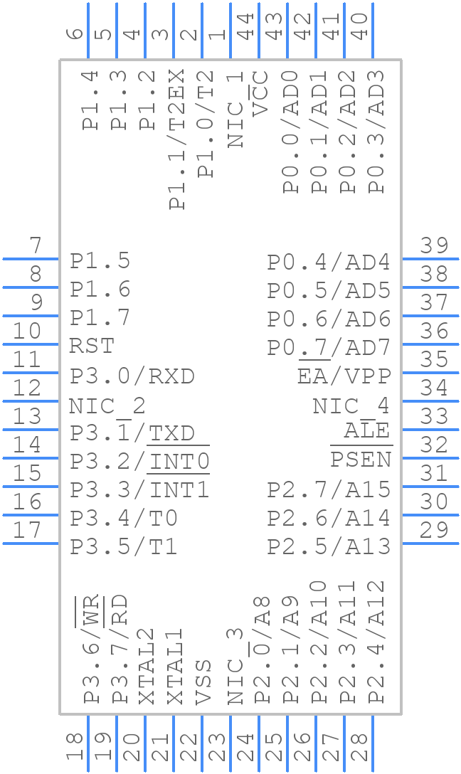 P80C32UBAA - NXP - PCB symbol