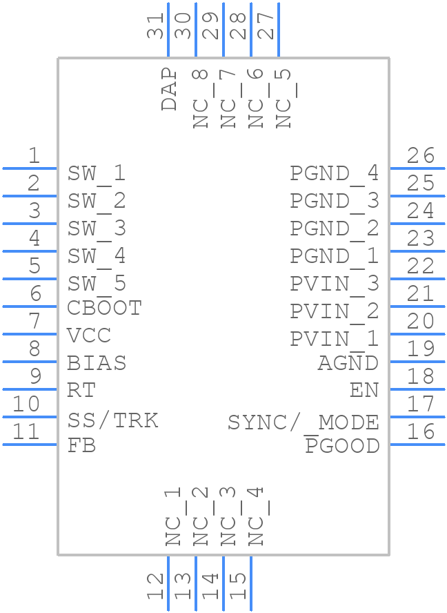 TPS7H4010MRNPTSEP - Texas Instruments - PCB symbol