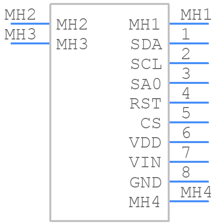 MDOB128064V1V-YS - MIDAS - PCB symbol