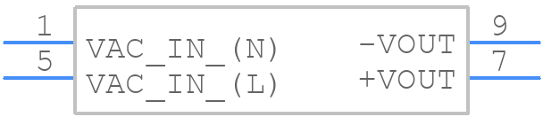 RAC05E-04SKT - RECOM Power - PCB symbol