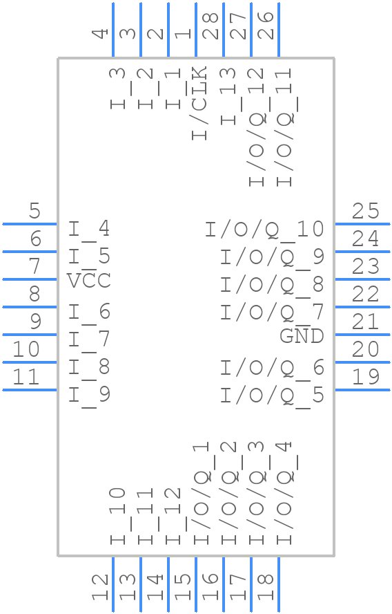 GAL26CV12B-15LJ - Lattice Semiconductor - PCB symbol