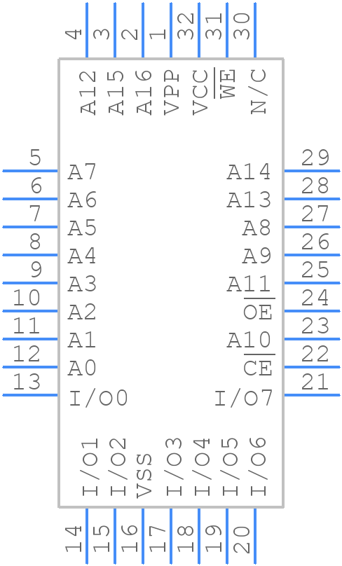 CAT28F010N-12 - onsemi - PCB symbol