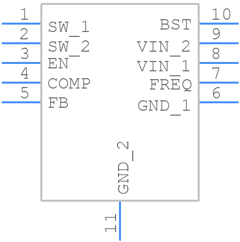 MP2565DQ-LF-Z - Monolithic Power Systems (MPS) - PCB symbol