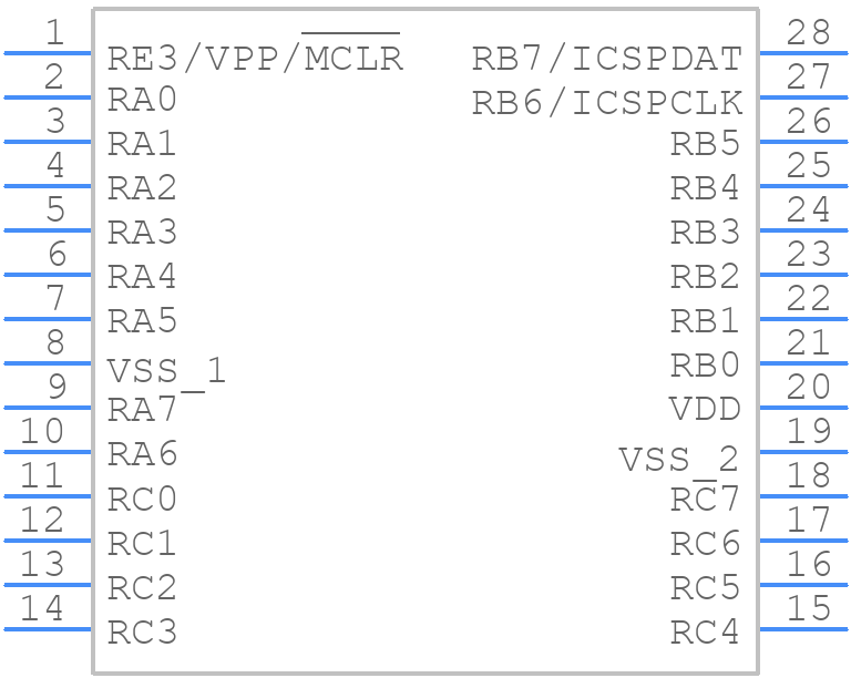 PIC18F26Q84-E/SS - Microchip - PCB symbol
