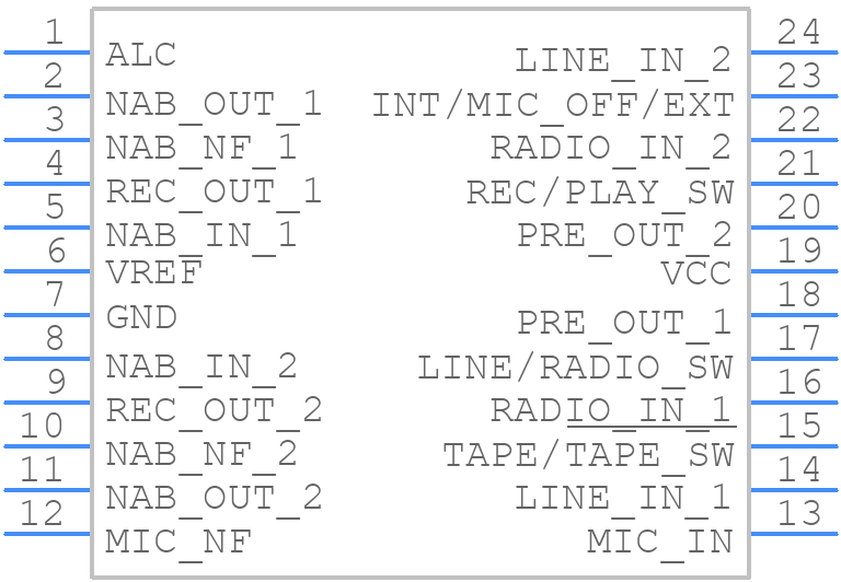 TA2068N - Toshiba - PCB symbol