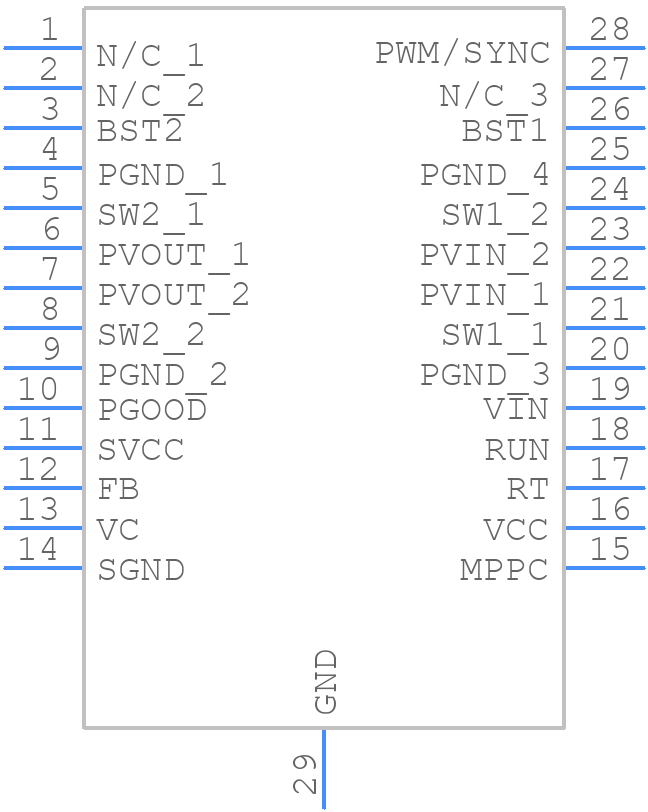 LTC3119MPFE#PBF - Analog Devices - PCB symbol