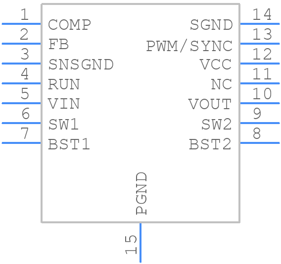 LTC3111EDE#PBF - Analog Devices - PCB symbol