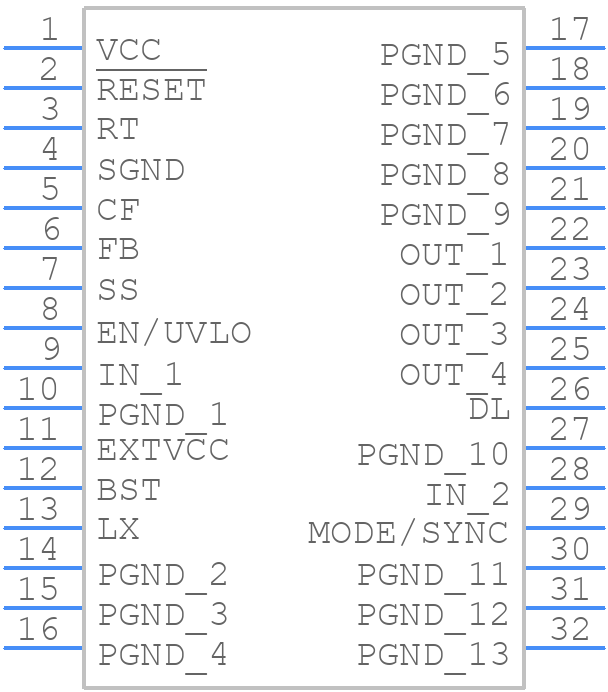 MAXM17546ALY# - Analog Devices - PCB symbol