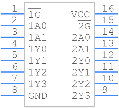 SN74HCS139PWR - Texas Instruments - PCB symbol
