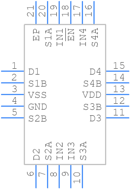 ADG1234YCPZ-REEL7 - Analog Devices - PCB symbol