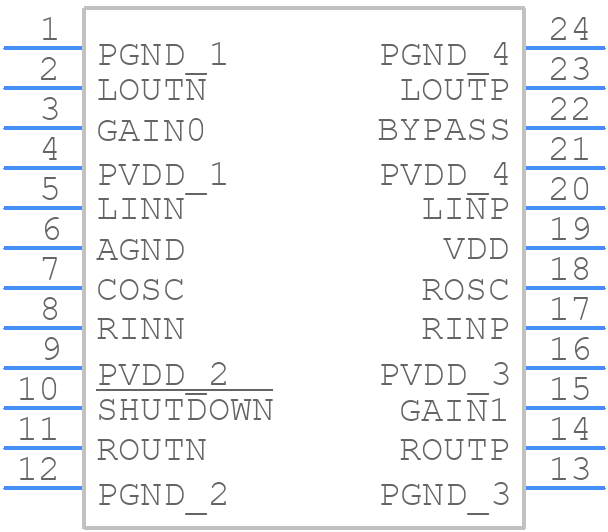 TPA2000D2PWRG4 - Texas Instruments - PCB symbol