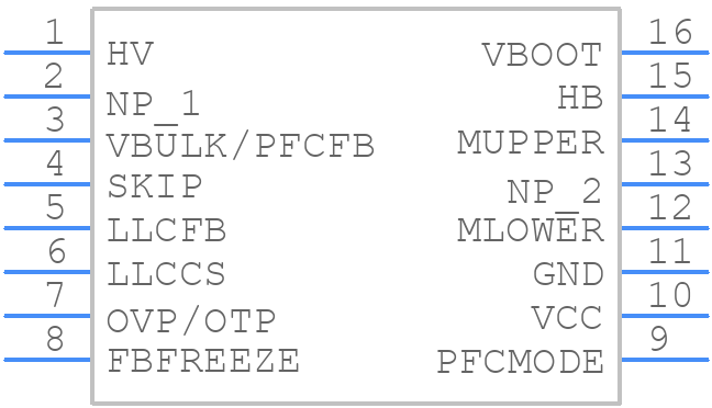 NCP13992AADR2G - onsemi - PCB symbol