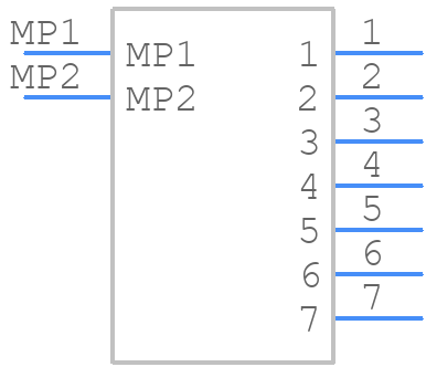 S7B-XH-SM4-TB(LF)(SN) - JST (JAPAN SOLDERLESS TERMINALS) - PCB symbol