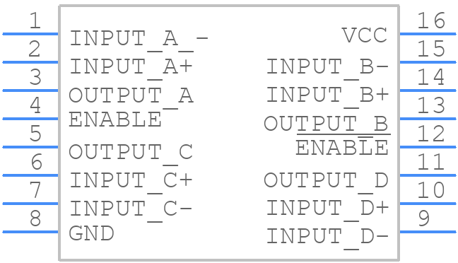 DS26LS32MJ/883 - Texas Instruments - PCB symbol