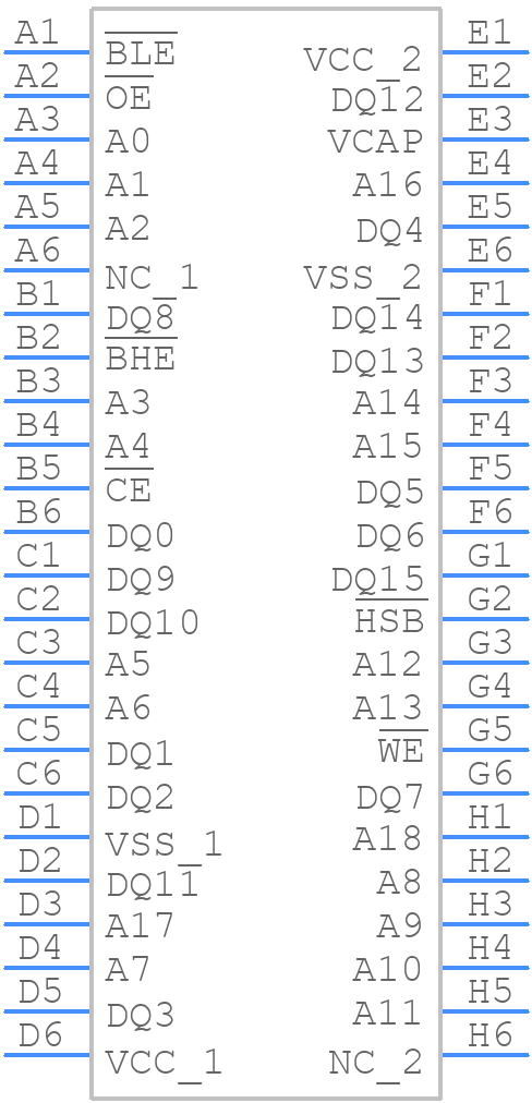 CY14B108N-BA25XI - Infineon - PCB symbol